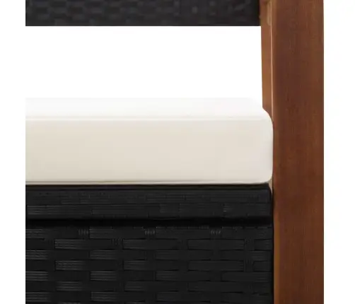 Sols Ar Kasti, 115 Cm, Melna Pe Rotangpalma, Akācijas Masīvkoks Vidaxl