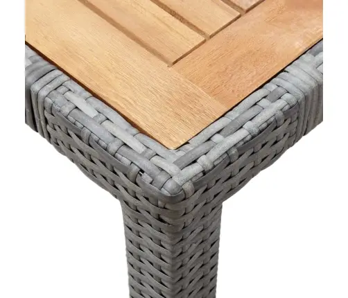 Valgomojo Komplektas Su Pagalvėmis, 9 Dalių, Pilkas, Ratanas