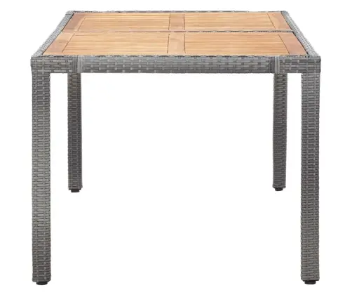 7-Daļīgs Dārza Mēbeļu Komplekts Ar Matračiem, Pe Pinums, Pelēks Vidaxl