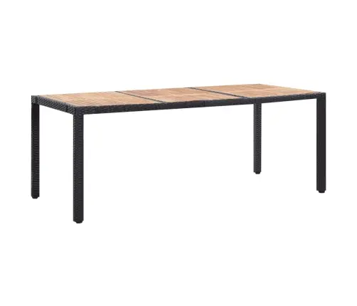 9-Osaline Aiamööblikomplekt Patjadega, Polürotang, Must