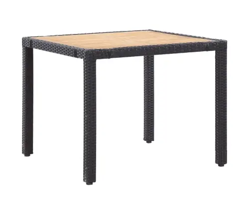 5-Osaline Aiamööblikomplekt Patjadega, Polürotang, Must