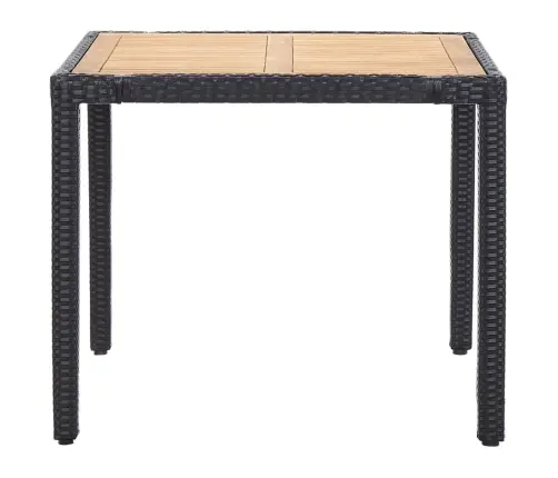 5-Osaline Aiamööblikomplekt Patjadega, Polürotang, Must