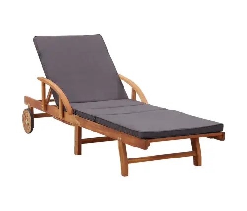 Saulės Gultas Su Čiužinuku, Akacijos Medienos Masyvas