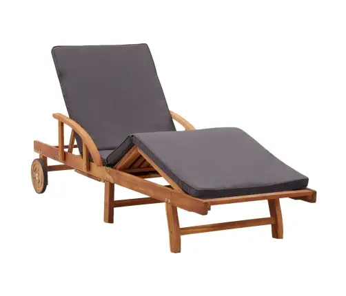 Saulės Gultas Su Čiužinuku, Akacijos Medienos Masyvas