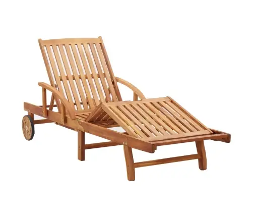 Saulės Gultas Su Čiužinuku, Akacijos Medienos Masyvas