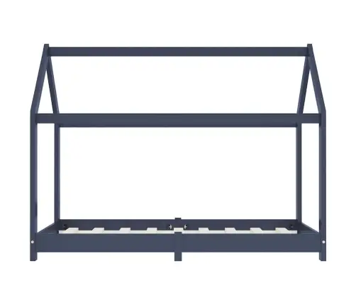 Bērnu Gultas Rāmis, Pelēks, 80X160 Cm, Priedes Masīvkoks Vidaxl