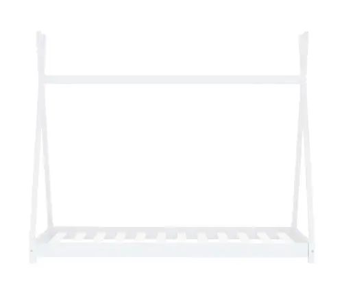 Bērnu Gultas Rāmis, Balts, Priedes Masīvkoks, 70X140 Cm Vidaxl