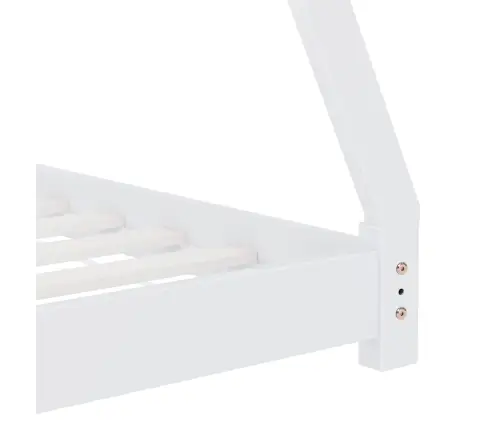 Bērnu Gultas Rāmis, Balts, Priedes Masīvkoks, 70X140 Cm Vidaxl