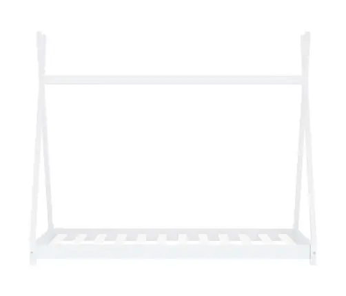 Bērnu Gultas Rāmis, Balts, 90X200 Cm, Priedes Masīvkoks Vidaxl