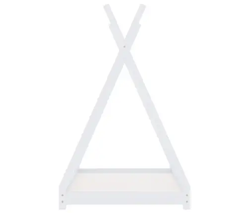 Bērnu Gultas Rāmis, Balts, 90X200 Cm, Priedes Masīvkoks Vidaxl