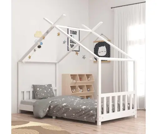 Lastevoodi Raam Valge, Männipuit, 90 X 200 Cm