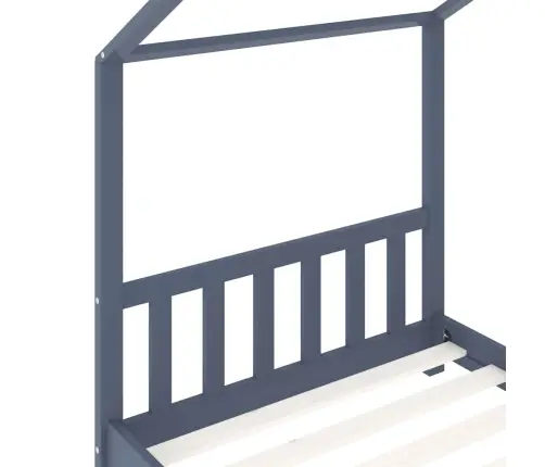 Bērnu Gultas Rāmis, Pelēks, 90X200 Cm, Priedes Masīvkoks Vidaxl