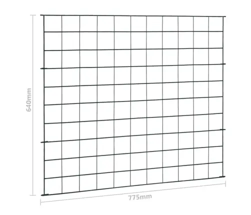 Dārza Žoga Komplekts, Zaļš, 77,5X64 Cm Vidaxl