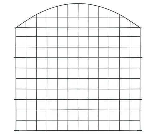 Dārza Žoga Komplekts, Zaļš, 77,5X78,5 Cm, Arkveida Vidaxl