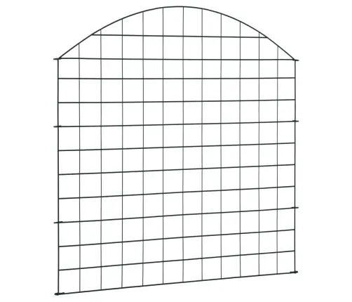 Dārza Žoga Komplekts, Zaļš, 77,5X78,5 Cm, Arkveida Vidaxl