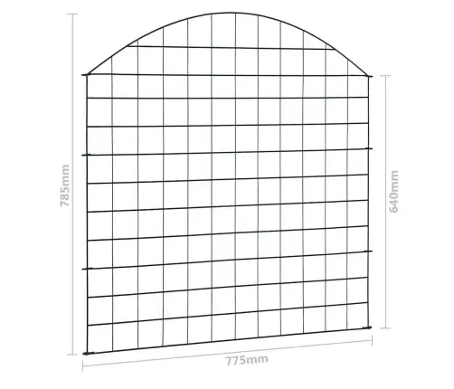 Dārza Žoga Komplekts, Zaļš, 77,5X78,5 Cm, Arkveida Vidaxl