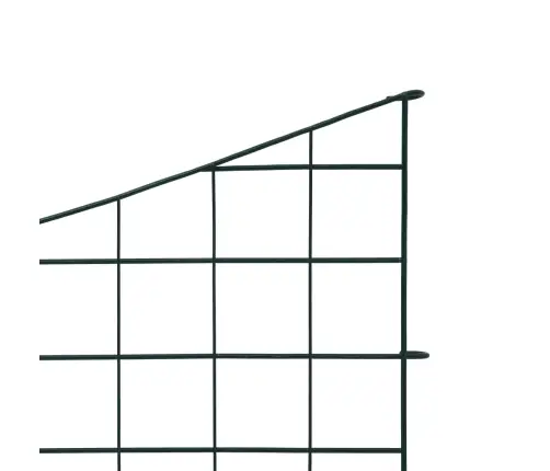 Dārza Žoga Komplekts, Zaļš, 77,5X64 Cm, Arkveida Vidaxl