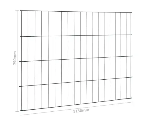 Dārza Žoga Komplekts, Zaļš, 115X79 Cm Vidaxl