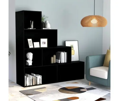 Grāmatu Plaukts, Melns, 155X24X160 Cm, Inženierijas Koks Vidaxl