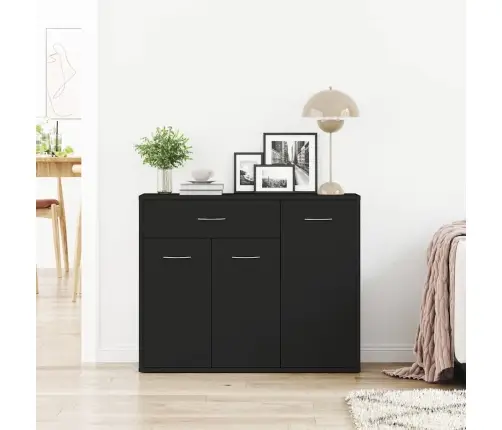 Kumode, Melna, 88X30X70 Cm, Inženierijas Koks Vidaxl