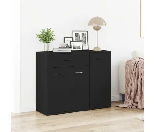 Kumode, Melna, 88X30X70 Cm, Inženierijas Koks Vidaxl