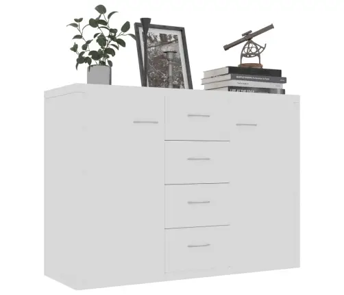 Šoninė Spintelė, Baltos Spalvos, 88X30X65cm Apdirbta Mediena