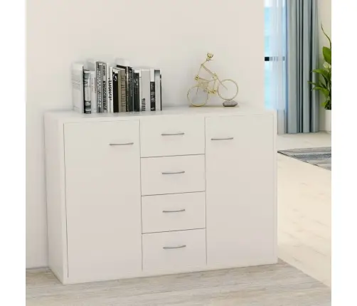 Šoninė Spintelė, Baltos Spalvos, 88X30X65cm Apdirbta Mediena