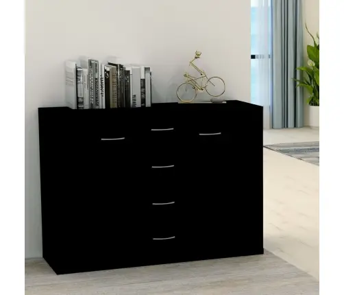 Kumode, Melns, 88X30X65 Cm, Inženierijas Koks Vidaxl