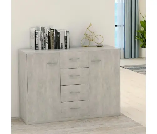 Kumode, 88X30X65 Cm, Inženierijas Koks, Betona Pelēka Vidaxl