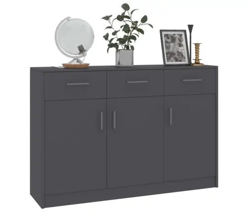 Šoninė Spintelė, Pilkos Spalvos, 110X30X75cm Apdirbta Mediena