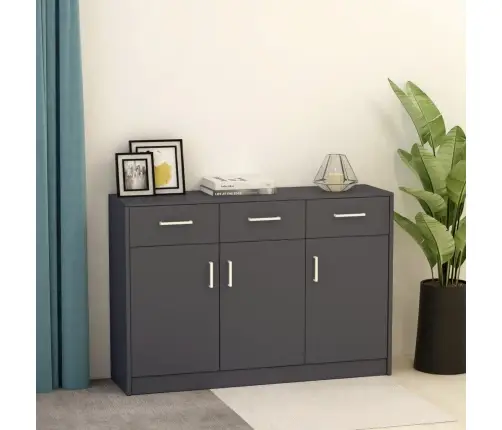 Šoninė Spintelė, Pilkos Spalvos, 110X30X75cm Apdirbta Mediena