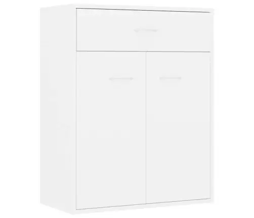 Kumode, Balta, 60X30X75 Cm, Inženierijas Koks Vidaxl