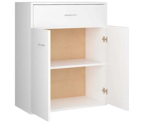 Kumode, Balta, 60X30X75 Cm, Inženierijas Koks Vidaxl