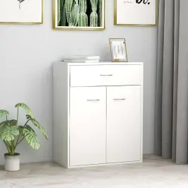 Šoninė Spintelė, Baltos Spalvos, 60X30X75cm Apdirbta Mediena