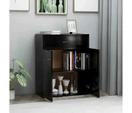 Puhvetkapp, Must, 60 X 30 X 75 cm Tehispuit