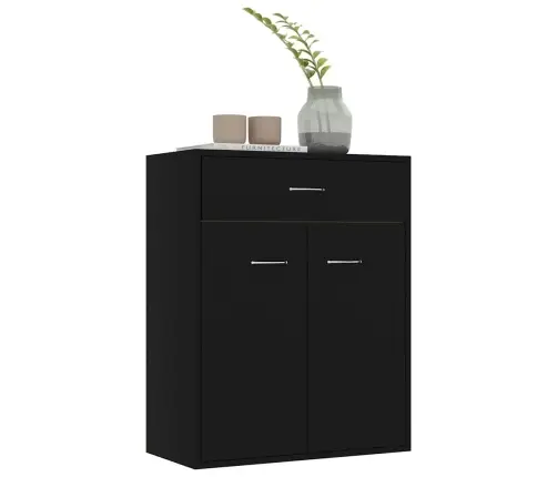 Puhvetkapp, Must, 60 X 30 X 75 cm Tehispuit