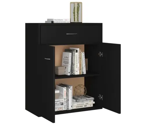 Puhvetkapp, Must, 60 X 30 X 75 cm Tehispuit