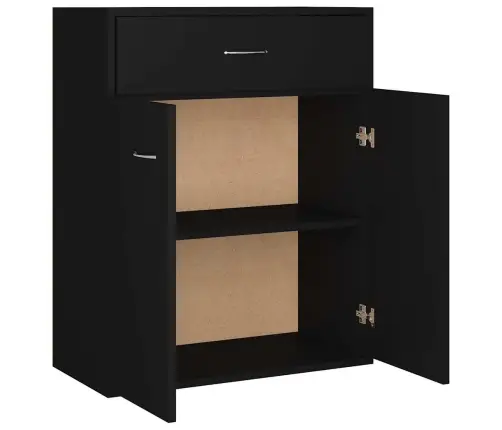 Puhvetkapp, Must, 60 X 30 X 75 cm Tehispuit