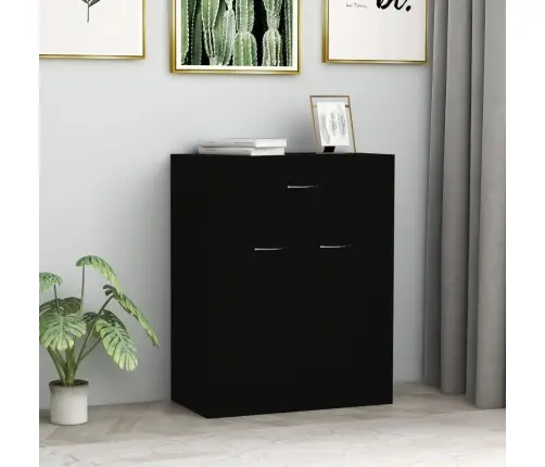 Puhvetkapp, Must, 60 X 30 X 75 cm Tehispuit