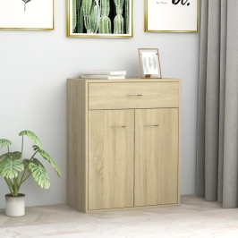 Kumode, Ozolkoka Krāsa, 60X30X75 Cm, Inženierijas Koks Vidaxl