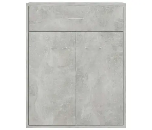 Kumode, Betona Pelēka, 60X30X75 Cm, Inženierijas Koks Vidaxl