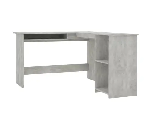 Stūra Rakstāmgalds 120X140X75Cm Inženierijas Koks Betona Pelēks Vidaxl