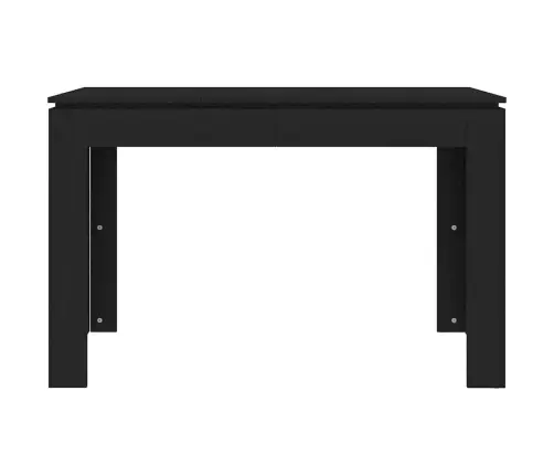 Valgomojo Stalas, Juodos Spalvos, 120X60X76cm Apdirbta Mediena