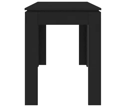 Valgomojo Stalas, Juodos Spalvos, 120X60X76cm Apdirbta Mediena