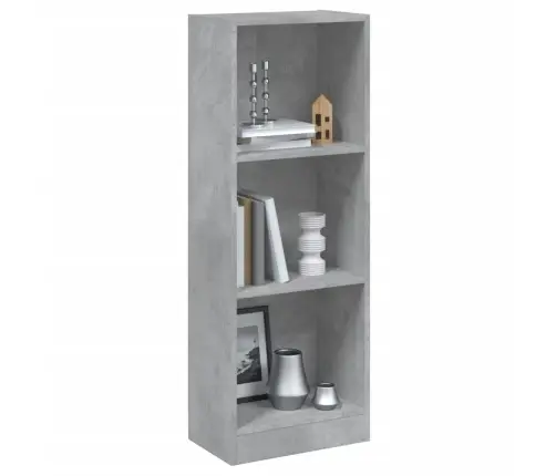 3-Korruseline Raamaturiiul Betoonhall 40X24X109 Cm Tehispuit