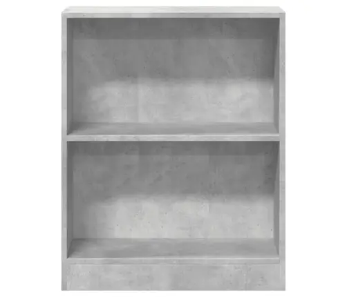 Grāmatplaukts, Betona Pelēks, 60X24X76 Cm, Inženierijas Koks Vidaxl
