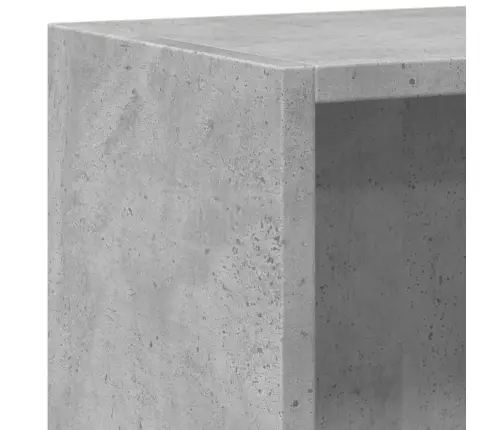 Grāmatplaukts, Betona Pelēks, 60X24X76 Cm, Inženierijas Koks Vidaxl