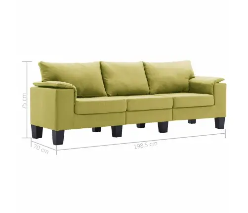Dīvāns Zaļa Audums Vidaxl
