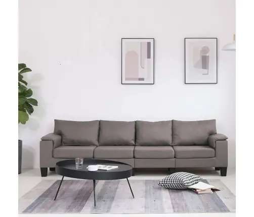 Dīvāns Pelēkbrūna Četrvietīgs Audums Vidaxl