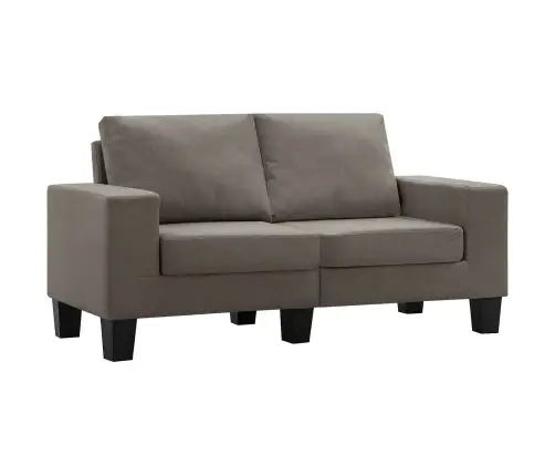 Dīvāns Pelēkbrūna Divvietīgi Dīvāni Audums Vidaxl